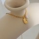 thumbnail image 3 of Colgante ovalado de perlas de agua dulce con diseño de nicho, collar de acero de titanio, cadena de clavícula versátil, oro, 3 of 4