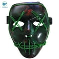 thumbnail image 2 of Deago Halloween Mask LED Light Up EL Wire Cosplay Glowing Mask The Purge Movie Scary Festival Costume with AA Battery, 2 of 7