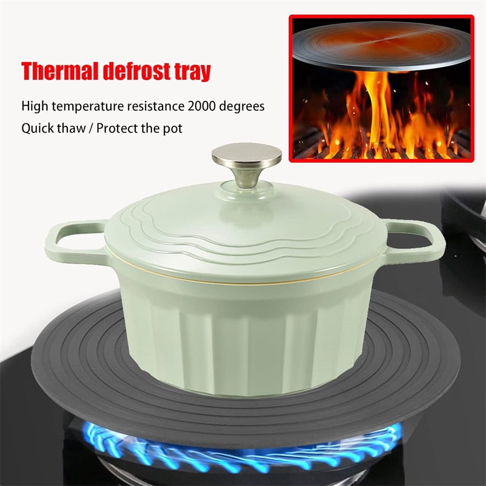Heat Diffuser for Cooktop,Aluminum Stove Top Heat Diffuser,Thickened Upgraded Version Cooker Mat,Foldable and Hangable Non-Slip Handle,Topboutique Diffuser Plat,11 in