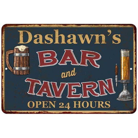 Dashawn's Green Bar & Tavern Rustic Sign 8 x 12 High Gloss Metal 208120047823
