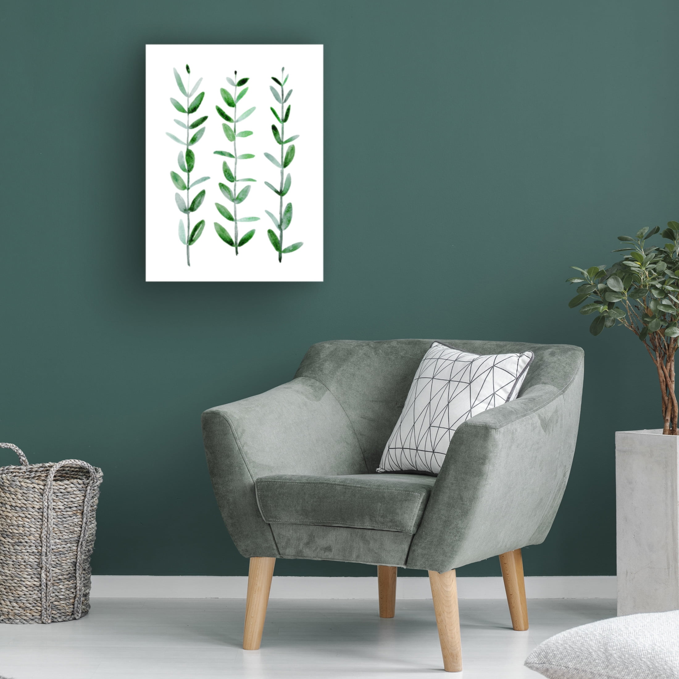 Trademark Fine Art Rosana Laiz Blursbyai Watercolor eucalyptus parvifolia Canvas Wall Art
