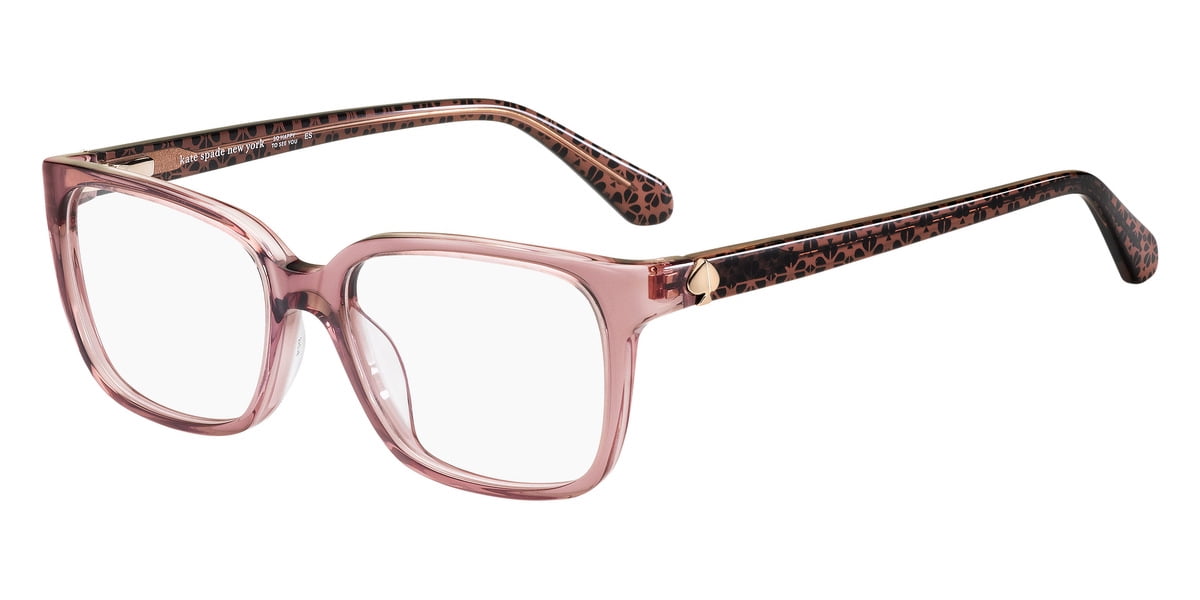 Kate Spade Full Rim Rectangular Pink Eyeglasses 