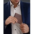 thumbnail image 4 of Marrón, Cartera plegable Stander de cuero genuino RFID para hombre con ventana de identificación y 16 tarjeteros JM, 4 of 5