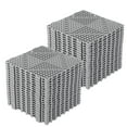 thumbnail image 2 of Tzou 50-Pack 12"x12" Interlocking Drainage Tiles - Non-Slip PVC Floor Mats w/Holes for Pool Decks, Bathrooms, Kitchens | Modular Splicing Design, Fast-Draining (Grey/Black), 2 of 8