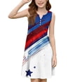thumbnail image 5 of CCRFTGI 4th of July Dresses for Kids Girls Size 8 Funny American Flag Stars Striped A-Line Dress V-Neck Independence Day Sleeveless Girls Dresses Summer Trendy Dress for Girls Sky Blue 12-13 Years, 5 of 5