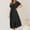 Black Vacation Dresses for Women, variant on Dyegold Sundresses for Women Casual Beach - Women Maxi Dresses Boho Round Neck Short Sleeve Floral Print Casual Loose Plus Size Bridesmaid Party Long ​​Sundress