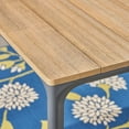 thumbnail image 4 of Woven Paths Amaya Outdoor Aluminum and Wood Dining Table, Natural, 4 of 7