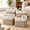 white&khaki-11"L x 11"W x 11"H, variant on white&khaki 11"L x 11"W x 11"H 4-pack fabric storage cube baskets