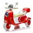 thumbnail image 3 of Xuanlur Upgrade 12V 2 Seater Dual Motor Kids Motorcycle, Girls Ride on Toys with Storage Compartments, Slow Start, USB, Bluetooth, Motorcycle for Kids Aged 3+(Red), 3 of 6