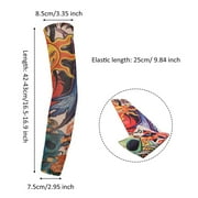 VEGCOO 24 PCS Fake Temporary Tattoo Sleeves Arm Sleeves for Party Body Art and Printed Sports Outdoor Cycling Activities UV Protection for Men Women