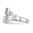 thumbnail image 3 of Sterling Silver Rhodium-plated Polished with CZ Ring - Size 8, 3 of 3