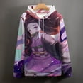 thumbnail image 4 of Nezuko Kamado Adult Sweater Pullover Hoodie 3D Printed Loose Hooded Long Sleeved Jackets Tops, 4 of 8