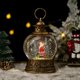thumbnail image 2 of Bola de nieve transparente navideña con luz de noche musical, linterna con pilas y forro USB, decoración de luz de noche con lentejuelas y nieve brillante, 2 of 5