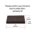 thumbnail image 2 of Unique Bargains 60Pcs Felt Furniture Pads Square 1" Floor Protector for Table Chair Leg, 2 of 7