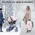 thumbnail image 7 of Beavtaens 3-in-1 Baby Car Seat Cover, Winter Infant Carseat Canopy, Soft & Breathable, Pink, 7 of 7