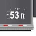 thumbnail image 2 of Set of 2 - 53 ft 53' 53 feet Trailer Length Vinyl Decal Sticker - Many Colors & Sizes - Trailer Sign Semi-Trailer Length Number Truck Safety Markings for Dry Van and Reefer Trailers (14" x 7", White), 2 of 8