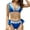 Blue, variant on Aayomet Plus Size Swimsuit For Women Women's Swimsuit Two Piece Bikini Lace Pure Color Swimsuit,Blue S