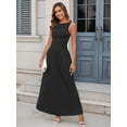 thumbnail image 2 of Vestido largo sin mangas de verano EYNMIN negro para mujer XL, 2 of 5