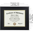thumbnail image 7 of ELSKER&HOME 8.5x11 Certificate Frame Black- Displays Diploma 8.5x11 with Mat or 11x14 Without Mat, 7 of 7