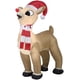 thumbnail image 1 of Luces LED inflables Gemmy Christmas Rudolph de 107 cm, 1 of 1