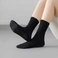 thumbnail image 7 of 3 Pair Combo Sale Anti Slip Crew Socks with Grip Soles and Ribbed Cuffs in Multiple Color Options - 3 pcs-G, 7 of 7