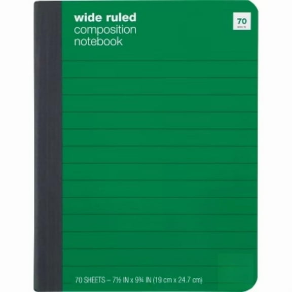Wide Ruled Composition Notebooks
