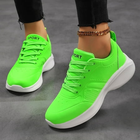 Daznico Women s Lace Up Travel Soft Sole Flat Comfortable Shoes Outdoor Solid Runing Sports Breathable Shoes Womens Sneakers Size 9