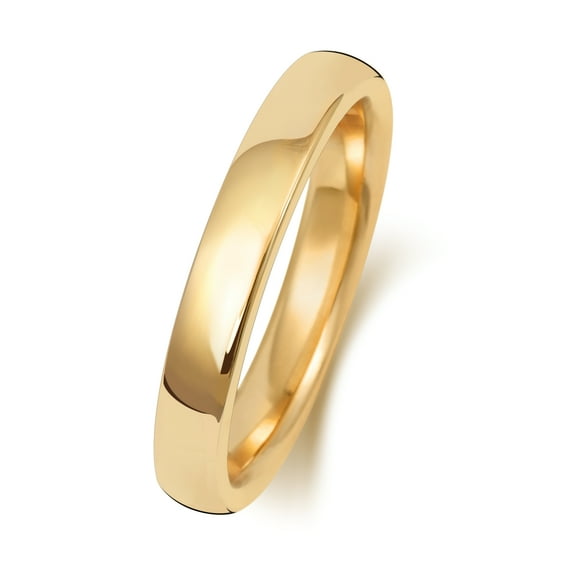 Medium 18k Gold 3mm Soft Court Comfort Men/Women Wedding Band/Ring