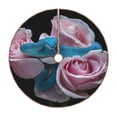 thumbnail image 1 of Fotbe Blue Lipped Pit Viper And Three Pink Roses Pattern Christmas Tree Skirt, Tree Skirts Plush Christmas Decorations, Christmas Tree Skirts Xmas Decorations Holiday Party Decor-36", 1 of 6