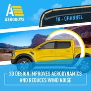 AEROGUYS Extra Durable Window Deflectors In-Channel Window Visors Rain Guards Fit for Ford Ranger 2024-2026 SuperCrew, Sun Visors, Wind Vent Visors, vent shades, Exterior Car Accessories-4 pcs AG0748