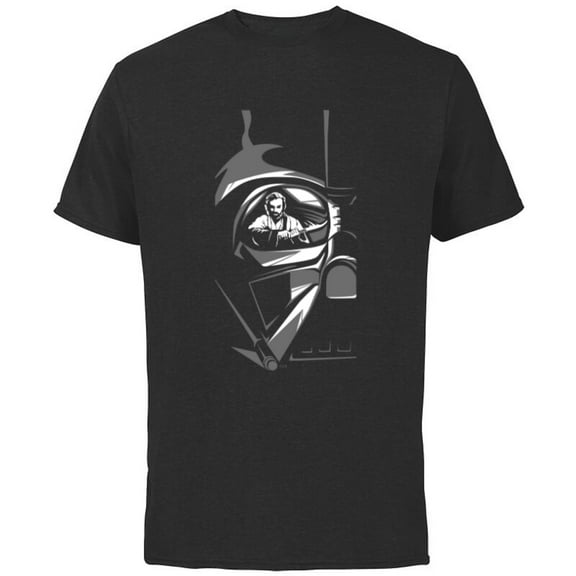 Star Wars Obi-Wan Kenobi Darth Vader Helmet - Short Sleeve Cotton T-Shirt for Adults - Customized-Black