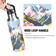 thumbnail image 4 of Yayeee 20oz Insulated Water Bottle Double Wall Stainless Steel with Flip Straw Lid, Abstract Mountain, 4 of 7