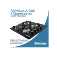 thumbnail image 2 of Parrilla A Gas 4 Quemadores Estufa Vidrio 7mm Empotrable Color Plateado, 2 of 5