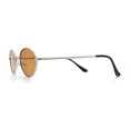 thumbnail image 6 of Trendy Hustler Snug Oval Hipster Metal Rim Sunglasses Silver - Orange, 6 of 8