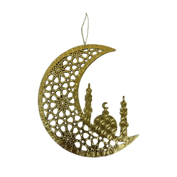Colgante decorativo con forma de luna Artesanía para el hogar Colgante con forma de luna Decoración para habitaciones Colgante con cadena de papel