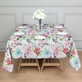 thumbnail image 3 of Pioneer Flower Floral Print Pattern Square Tablecloth,Waterproof Square Table Cover,Wipeable Spillproof Washable Table Cover for Home Kitchen Party Decor 52"x52"(132x132cm), 3 of 6