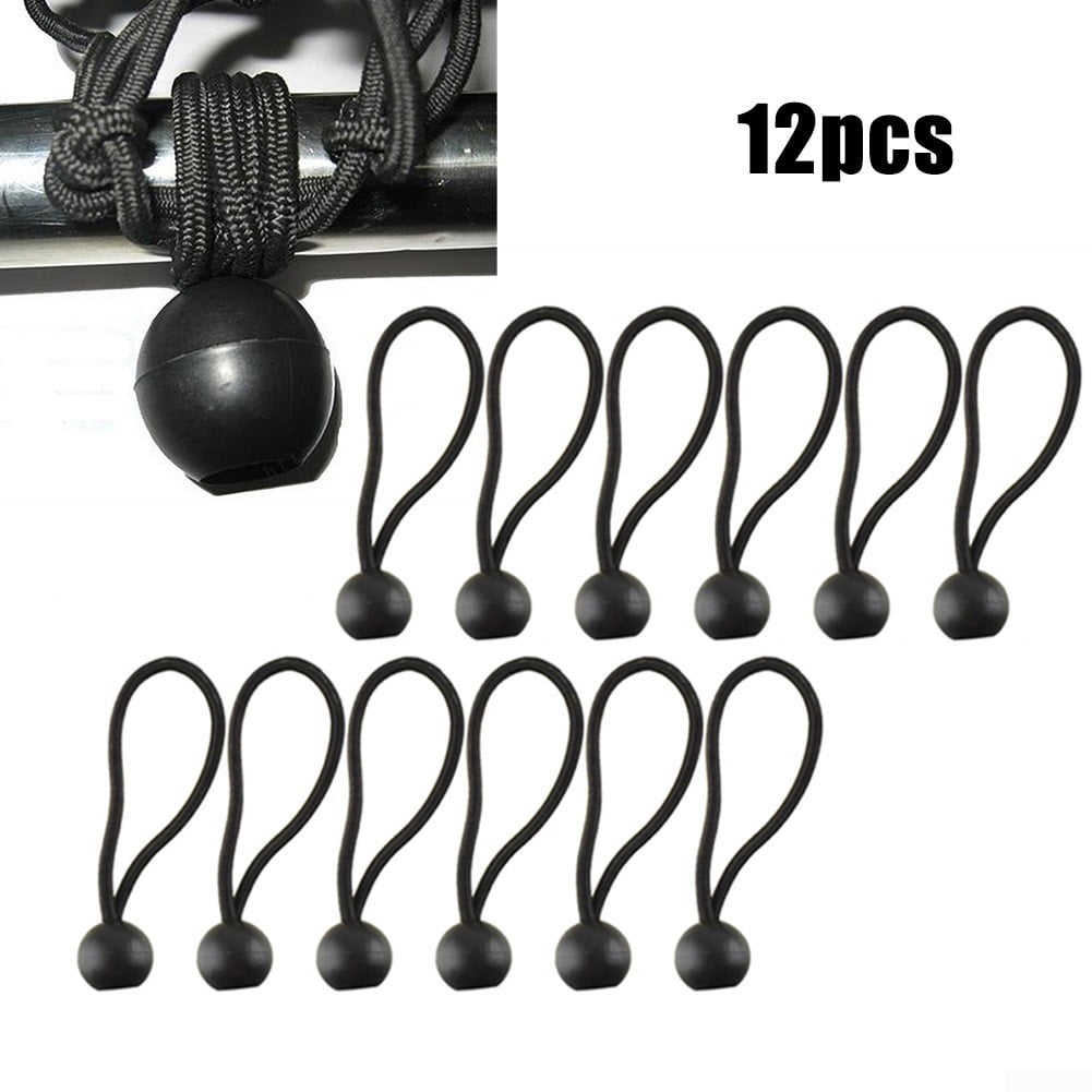 5x Elastic Strapping Rope Tie Down w/Black Ball Outdoor Tent Canopy Accessories 