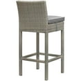 thumbnail image 4 of Modway Conduit Rattan Outdoor Bar Stool in Light Gray and Gray (Set of 2), 4 of 4