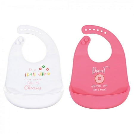 UPC: 0660168560534 | Hudson Baby Infant Girl Silicone Bibs 2pk  Fruitloop  One Size