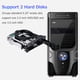 thumbnail image 3 of Caja de disco duro Estuche de disco duro interno de doble ranura de 5.25 pulgadas carcasa SATA HDD/SSD de 2.5 + 3.5 pulgadas diseño sin herramientas con 2 puertos USB 3.0 cerraduras de seguridad Eccomum  Caja de disco duro, 3 of 6