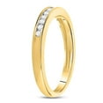 thumbnail image 2 of 14kt Yellow Gold Womens Round Channel-set Diamond Wedding Band 1/6 Cttw, 2 of 4