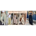 thumbnail image 6 of Sundazz Womens Wide leg Pants Drawstring Lightweight Pants Loose Travel Casual Pants with Pockets, 6 of 8