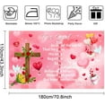thumbnail image 2 of Valentine's Day Backdrop Christian for God John 3:16 Happy Valentines Day Photography Background Pink Love for Church Couples Party Decorations Banner Photo Booth Props, 2 of 7