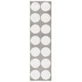 thumbnail image 2 of SAFAVIEH Calico Cian Geometric Polyester Shag Runner Rug, Gray/Ivory, 2'2" x 8', 2 of 8