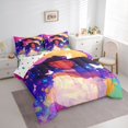 thumbnail image 3 of Feelyou Black Girl Princess Bedding Comforter Set 7pcs, Galaxy Butterfly King Bedding Sets, 3 of 8