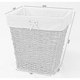 thumbnail image 4 of Vintiquewise Oak/White Woven Seagrass Storage Bin with White Washable Lining, 4 of 5