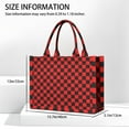 thumbnail image 3 of Large Capacity Tote Bag,Red and Black Checkered Pattern Handbag Fashion Luxury Tote Bag,15.7"x13"x 5.1" Inches,Laptop Compatible, 3 of 6