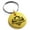 Gold, variant on Stainless Steel Healing Lotus Om Engraved Small Medallion Circle Charm Keychain Keyring