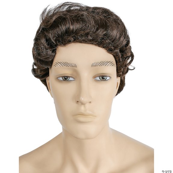 Adult Colonial Man Wig Brown Short Historical Costume Theatre Cosplay Adult