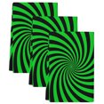 thumbnail image 2 of Green Black Kitchen Towels Set of 3, Farmhouse Striped Spiral Vortex Abstract Absorbent Dish Towels for Kitchen, Microfiber Hand Towel, Quick Drying Tea Towel for Cleaning Decorative Dishcloths, 2 of 7